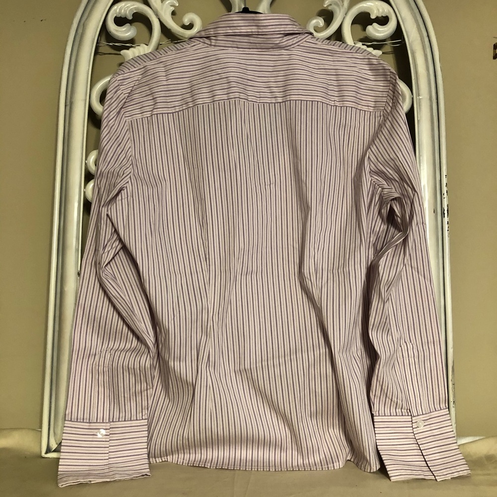 New York & Company XL Dress Shirt Purple/White NWT - Picture 2 of 3